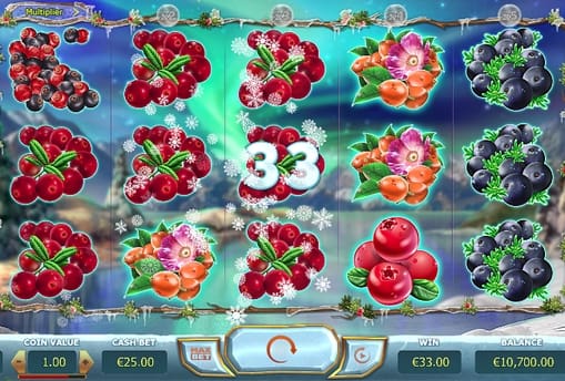 Winter Berries - призовая комбинация из ягод Призовая комбинация из ягод в Winter Berries